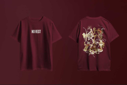 T-SHIRT Burgundy NO REST